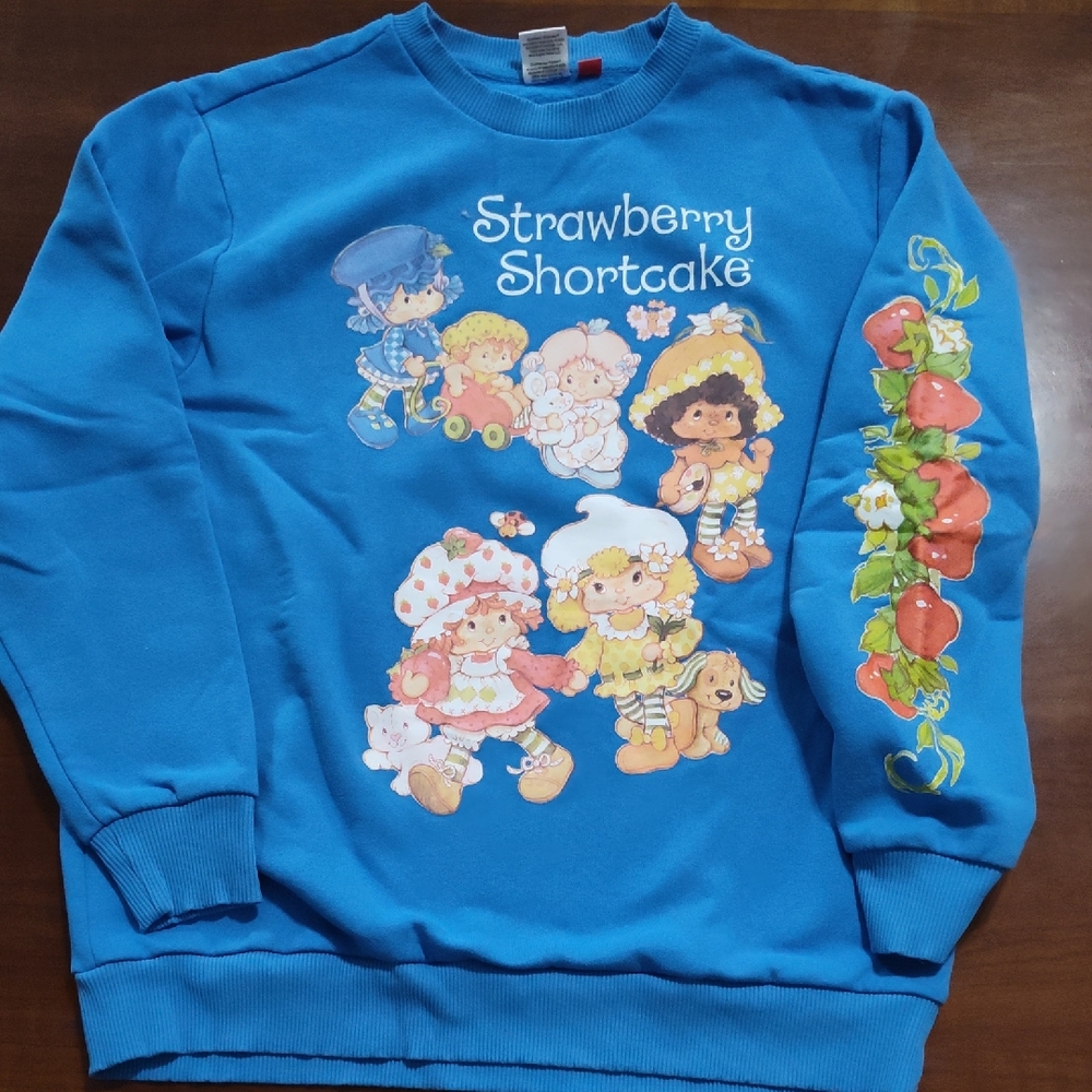 Strawberry Shortcake Blue Sweatshirt Med